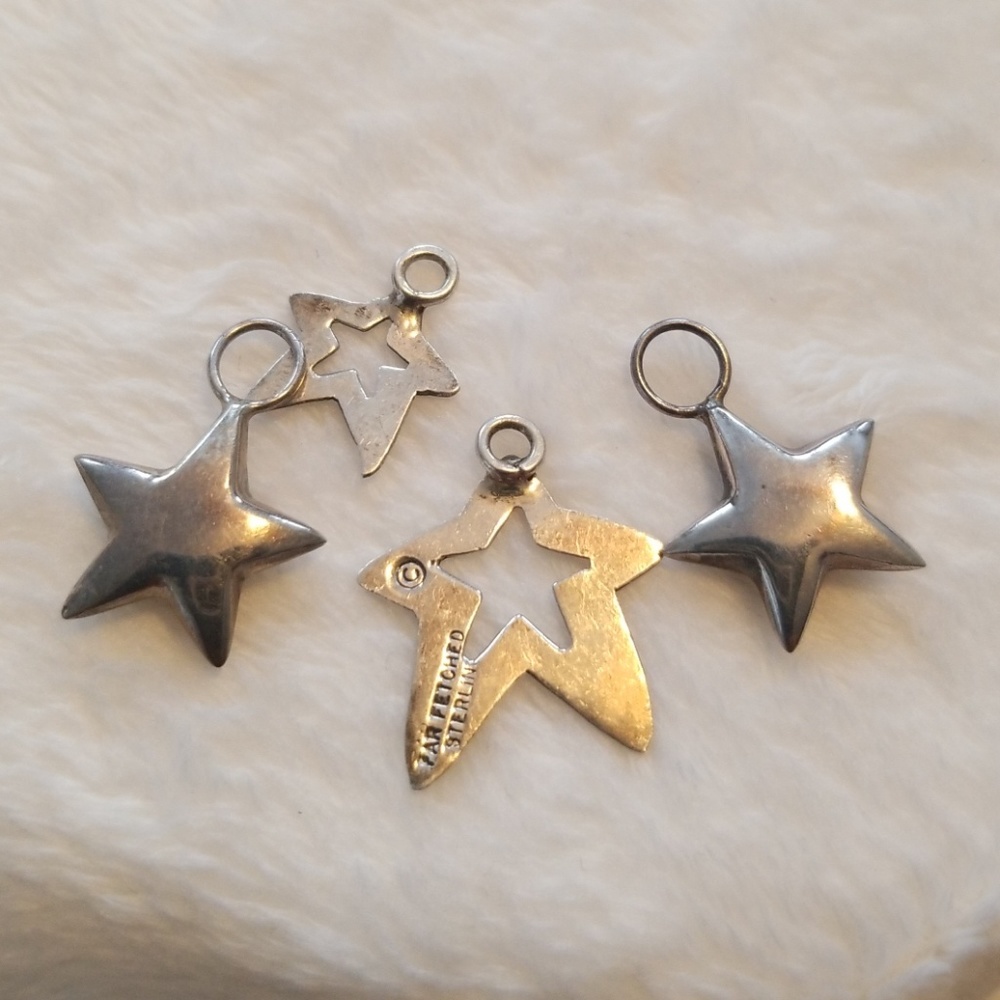 RARE Far Fetched Vintage Sterling Silver Celestial Charms Set